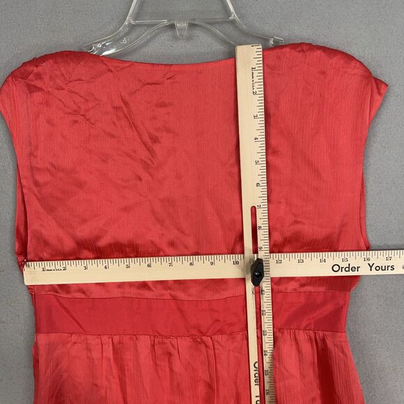 Lilly Pulitzer Dress Womens Size 6 Red Ruffle Feminine Romantic Resort Pockets - Picture 15 of 16